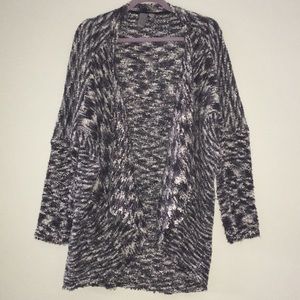 Oversized heathered cardigan